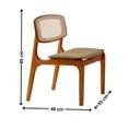 Ver imagem 4 de Mesa de Jantar com 6 Cadeiras em Madeira Maciça MDF Maia Âmbar Imbuia