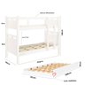 Beliche c/ Cama Auxiliar Jaspe Fênix Treliche MDF Cor:Branco - 3