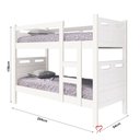 Ver imagem 5 de Beliche c/ Cama Auxiliar Jaspe Fênix Treliche MDF Cor:Branco