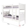 Beliche c/ Cama Auxiliar Jaspe Fênix Treliche MDF Cor:Branco - 5