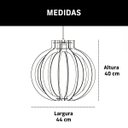 Ver imagem 4 de Kit 2 Luminárias Lustre Pendente Vazado Aletado Madeira Soq E27 44cm X 40cm Cor:cafe