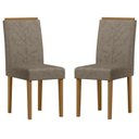 Ver imagem 1 de Cadeira para Mesa de Jantar Amanda Kit 2 Peças Ype Camursa Marrom – New Ceval