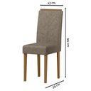 Ver imagem 3 de Cadeira para Mesa de Jantar Amanda Kit 2 Peças Ype Camursa Marrom – New Ceval