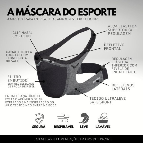 Máscara Esportiva Safe Sport