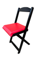 Ver imagem 3 de Conjunto de Mesa Bar 120x70 com 6 Cadeiras Dobrável Estofado Vermelho