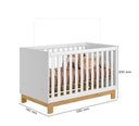 Ver imagem 2 de Quarto Infantil com Berço Colchão e Cômoda Americano Branco Acetinado