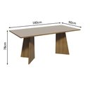 Ver imagem 2 de Mesa de Jantar Retangular com Tampo de Madeira Rustic/Crema 5388 Madesa