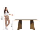 Ver imagem 4 de Mesa de Jantar Retangular com Tampo de Madeira Rustic/Crema 5388 Madesa