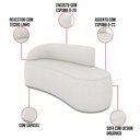 Ver imagem 3 de Sofá 2 Lugares Orgânico 140 Cm Morgan Linho Cinza D03 - D'rossi