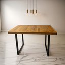 Ver imagem 1 de Mesa de Jantar Industrial Madeira Teca Setup 120x70x78cm:painel de Teca