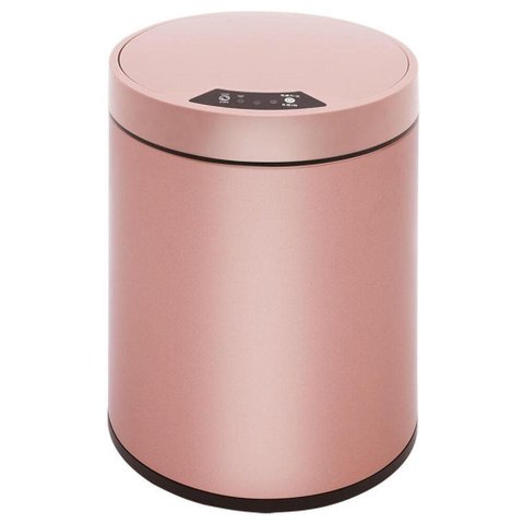 Lixeira Automática Rose Gold 12 Litros Sensor Inteligente Cozinha Banheiro Inox Cesto de Lixo