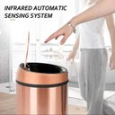 Ver imagem 3 de Lixeira Automática Rose Gold 12 Litros Sensor Inteligente Cozinha Banheiro Inox Cesto de Lixo