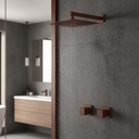 Ver imagem 2 de Kit Ducha Quadrada 20x20 Slim + 2 Acabamentos para Registro Base Deca Quadrado de 1/2 ou 3/4 Corten
