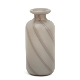 Vaso Decorativo em Vidro Cor Cinza Mesclado Tam P - 1