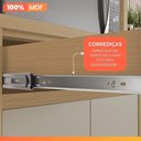Ver mais imagens de Armário de Cozinha Paneleiro com Vidro Reflecta 4 Portas 1 Gaveta 100% Mdf Cléo Madeirado/off