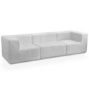 Ver imagem 1 de Sofá 3 Lugares para Sala Living Modular 264cm Lancaster F04 Bouclê Branco - Lyam Decor