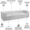 Ver imagem 4 de Sofá 3 Lugares para Sala Living Modular 264cm Lancaster F04 Bouclê Branco - Lyam Decor