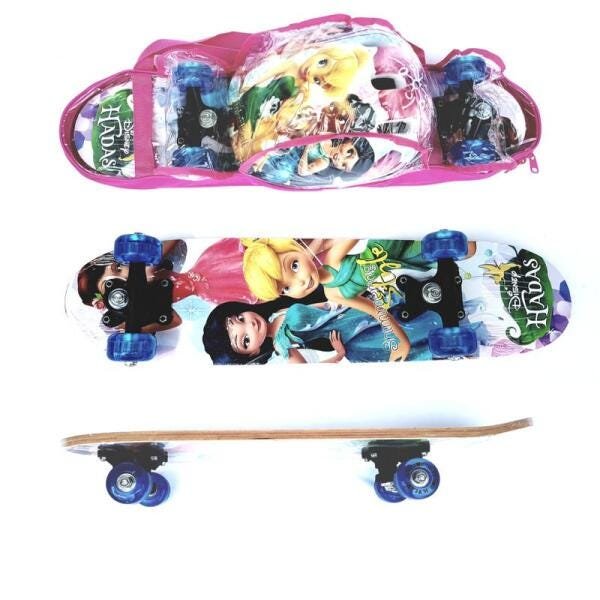 Skate Infantil Fadas Tinker Bell Feminino Com Proteção - 1