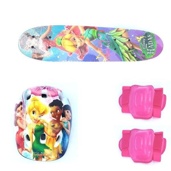 Skate Infantil Fadas Tinker Bell Feminino Com Proteção - 3