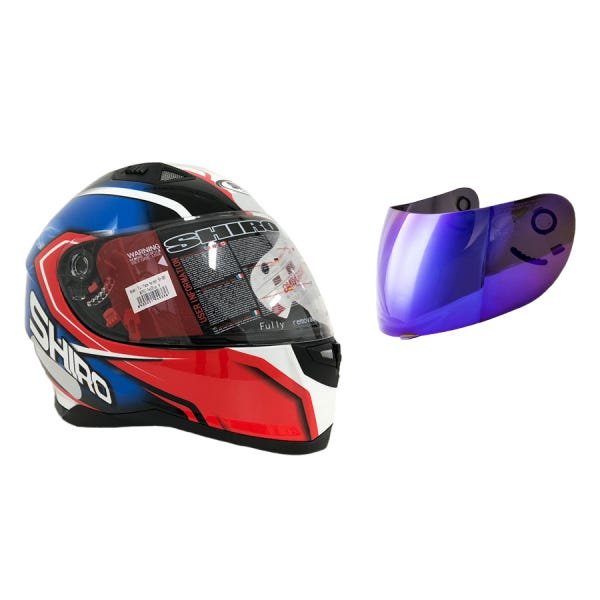 Capacete SHIRO SH-881-Motegi-Tam.61 - Acompanha Lente Azul - 1