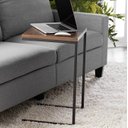 Ver imagem 1 de Mesa de Apoio Notebook Lateral Sofá Sala Ferro e Madeira
