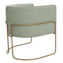 Ver mais imagens de Kit 02 Poltronas Decorativas Betina Base Aço Ouro Fosco Bouclé Verde Claro - Nexta Casa