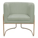 Ver imagem 6 de Kit 02 Poltronas Decorativas Betina Base Aço Ouro Fosco Bouclé Verde Claro - Nexta Casa