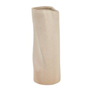Vaso Orgânico em Cerâmica Off White Decorativo para Flores M