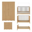 Ver mais imagens de Quarto de Bebê Completo Berço Americano 3 em 1 Colchão Realeza Multimóveis Mp4599 Madeirado