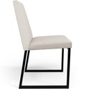 Ver imagem 7 de Kit 04 Cadeiras Para Sala De Jantar Base Aço Industrial Preto Dafne L02 Linho Cru - Lyam Decor