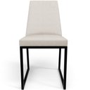 Ver imagem 6 de Kit 04 Cadeiras Para Sala De Jantar Base Aço Industrial Preto Dafne L02 Linho Cru - Lyam Decor