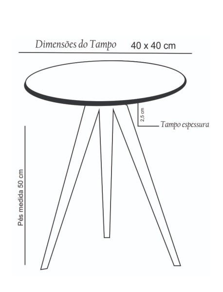 Mesinha Lateral Tripé Decorativa Lc Baixa OffWhite - 2