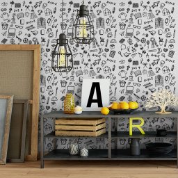 Papel de Parede Temático Desenhos sobre Estudar - 1,50x0,50m - 2