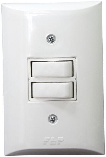 Kit 10 Interruptor Simples 2 Teclas 10A Com Placa Espelho - 1