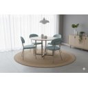 Ver imagem 1 de Jogo Mesa de Jantar com 4 Cadeiras Azul Tecido Boucle