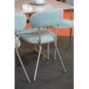 Ver imagem 6 de Jogo Mesa de Jantar com 4 Cadeiras Azul Tecido Boucle