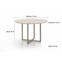 Ver imagem 3 de Jogo Mesa de Jantar com 4 Cadeiras Azul Tecido Boucle