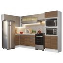 Ver imagem 6 de Armário de Cozinha Completa de Canto 100% Mdf 447cm Branco/rustic/crema Smart Madesa 01 Branco/