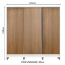 Ver imagem 3 de Guarda-Roupa Infantil Madesa Logan 100% MDF 3 Portas de Correr com Pés Branco/Rustic Cor:Branco/Rust