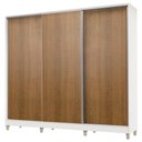 Ver imagem 2 de Guarda-Roupa Infantil Madesa Logan 100% MDF 3 Portas de Correr com Pés Branco/Rustic Cor:Branco/Rust