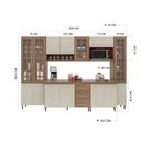 Ver imagem 4 de Cozinha Modulada Completa Fidelitá Paris 6 Peças 295cm 15 Portas 3 Gavetas com Tampo