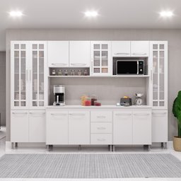 Cozinha Completa Fidelitá Viena 6 Peças 295cm 15 Portas 3 Gavetas com Tampo - 1