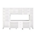 Ver imagem 6 de Armário de Cozinha Modulada Completa Fidelitá Viena 6 Peças 295cm 15 Portas 3 Gavetas com Tampo