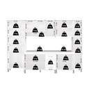 Ver imagem 5 de Armário de Cozinha Modulada Completa Fidelitá Viena 6 Peças 295cm 15 Portas 3 Gavetas com Tampo