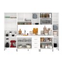 Ver imagem 4 de Armário de Cozinha Modulada Completa Fidelitá Viena 6 Peças 295cm 15 Portas 3 Gavetas com Tampo