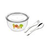 Kit Infantil 3 Peças Prato Com Desenho Garfo Colher - 1