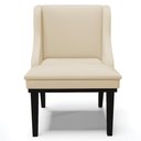 Ver imagem 7 de Kit 3 Cadeiras Decorativas Sala de Jantar Base Fixa de Madeira Firenze PU Bege/Preto G19 - Gran Belo