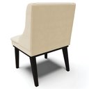Ver imagem 6 de Kit 3 Cadeiras Decorativas Sala de Jantar Base Fixa de Madeira Firenze PU Bege/Preto G19 - Gran Belo