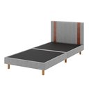 Ver imagem 1 de Base Box com Cabeceira Cama Solteiro Cor Cinza Quarto 188x88x24 Cal Móveis