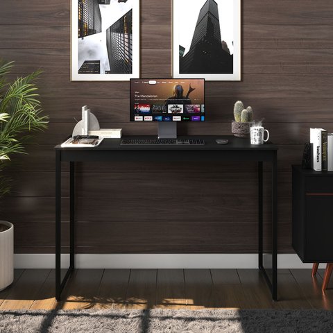 Escrivaninha Mesa para Escritório Home Office Modelo Mesa Shoop Pé Maga Preto